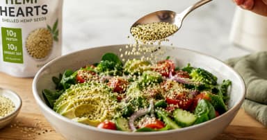 hemp hearts on salad